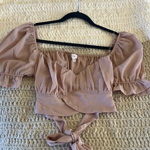 Better Be Light beige Bardot tie back